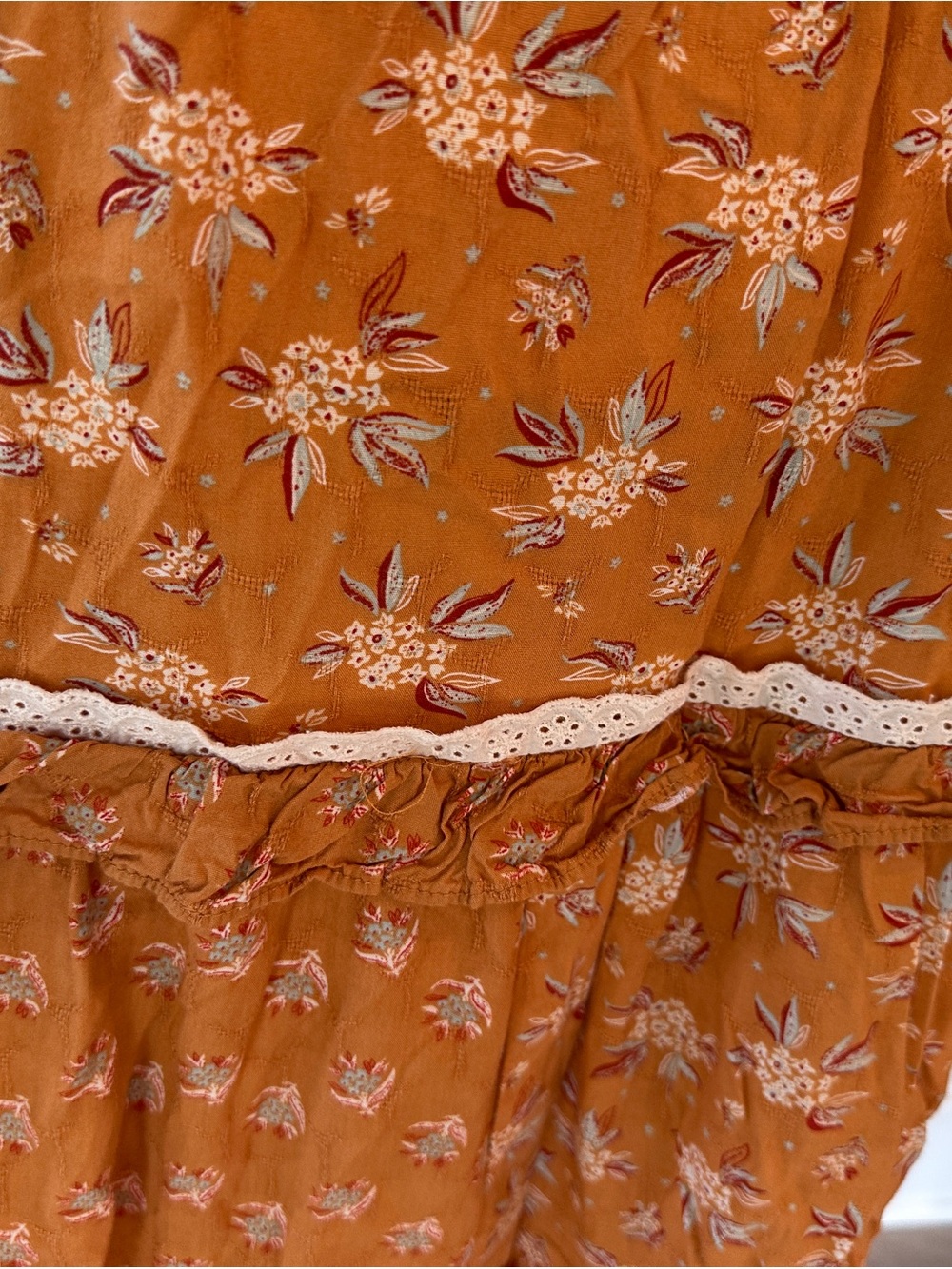 Universal Thread Maise colored Floral Smocked Maxi Dress size L ruffles spring - Picture 5 of 9